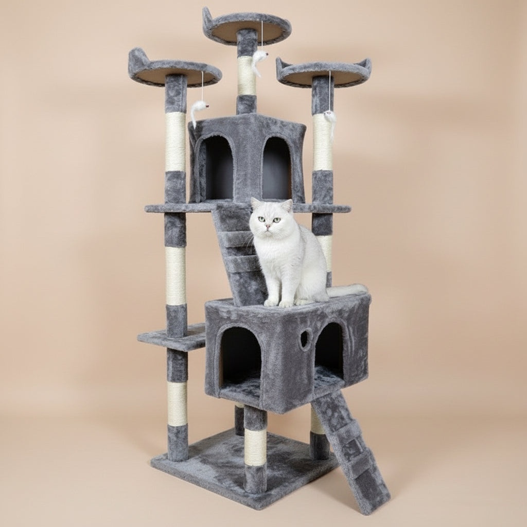 Large Cat Tree Cat Climbing Frame Integrated Jumping Platform Sisal Column