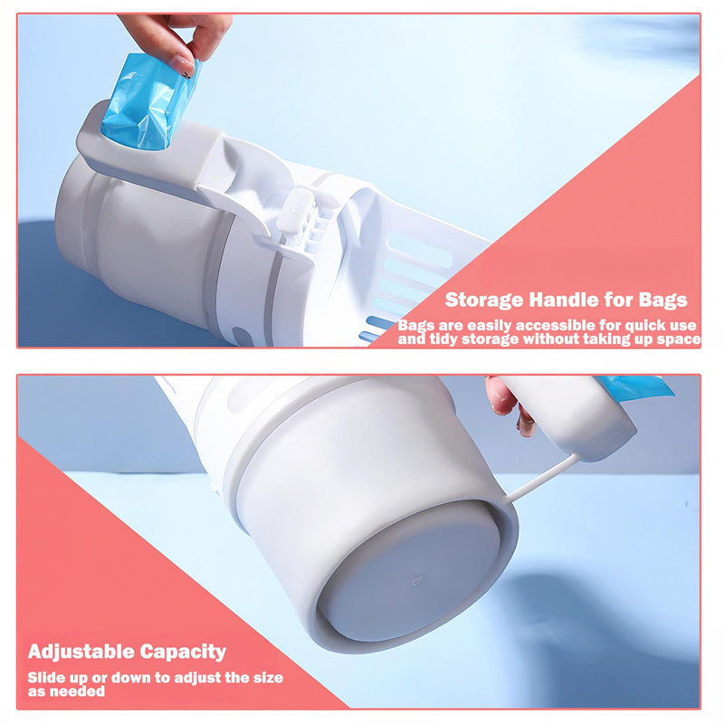 Upgrade Widen Cat Litter Shovel Scoop with Refill Bags Large Cat Litter Box Self Cleaning Cat Waste Bin System Pet Supplies Pet Products